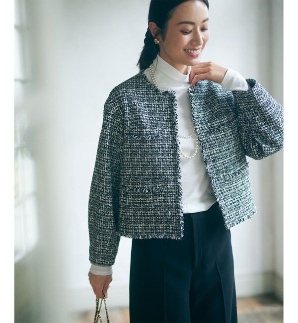 23区「【VERY・CLASSY.掲載/セットアップ対応】トリアセダブルジョーゼット フルレングス パンツ」|その他|