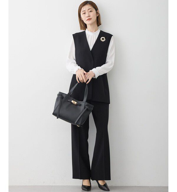 23区「【VERY・CLASSY.掲載/セットアップ対応】トリアセダブルジョーゼット フルレングス パンツ」|その他|