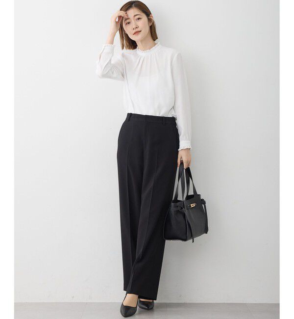 23区「【VERY・CLASSY.掲載/セットアップ対応】トリアセダブルジョーゼット フルレングス パンツ」|その他|