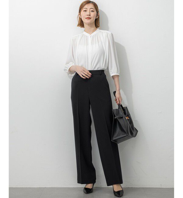 23区「【VERY・CLASSY.掲載/セットアップ対応】トリアセダブルジョーゼット フルレングス パンツ」|その他|