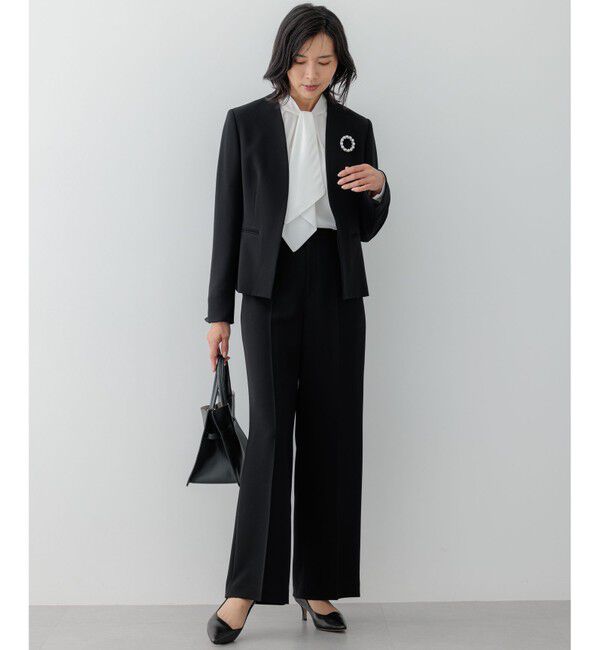 23区「【VERY・CLASSY.掲載/セットアップ対応】トリアセダブルジョーゼット フルレングス パンツ」|その他|