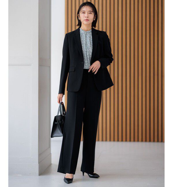 23区「【VERY・CLASSY.掲載/セットアップ対応】トリアセダブルジョーゼット フルレングス パンツ」|その他|