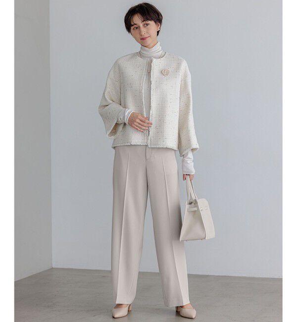 23区「【VERY・CLASSY.掲載/セットアップ対応】トリアセダブルジョーゼット フルレングス パンツ」|その他|