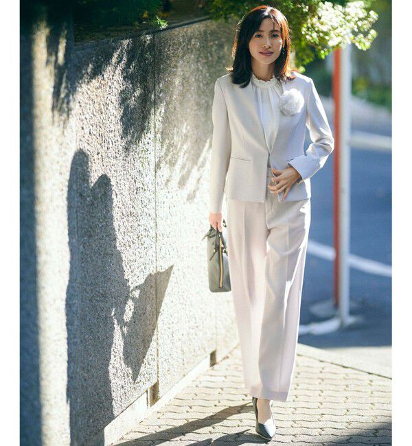 23区「【VERY・CLASSY.掲載/セットアップ対応】トリアセダブルジョーゼット フルレングス パンツ」|その他|