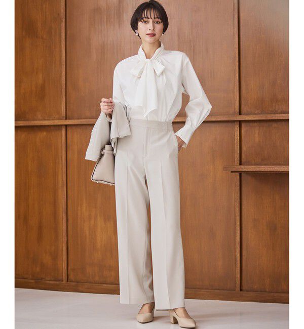 23区「【VERY・CLASSY.掲載/セットアップ対応】トリアセダブルジョーゼット フルレングス パンツ」|その他|