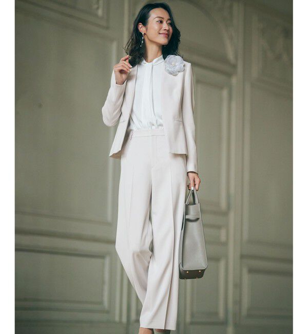 23区「【VERY・CLASSY.掲載/セットアップ対応】トリアセダブルジョーゼット フルレングス パンツ」|その他|