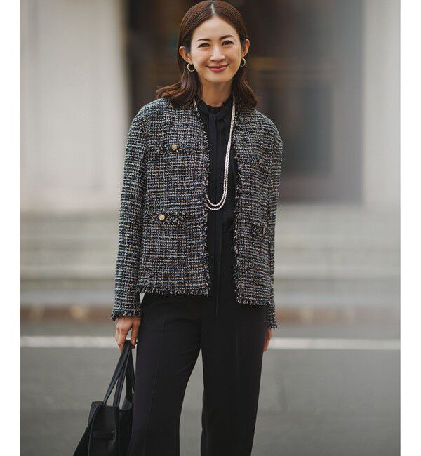 23区「【VERY・CLASSY.掲載/セットアップ対応】トリアセダブルジョーゼット フルレングス パンツ」|その他|