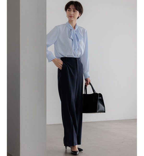 23区「【VERY・CLASSY.掲載/セットアップ対応】トリアセダブルジョーゼット フルレングス パンツ」|その他|