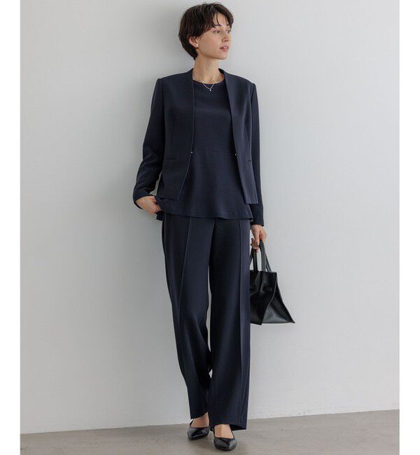 23区「【VERY・CLASSY.掲載/セットアップ対応】トリアセダブルジョーゼット フルレングス パンツ」|その他|