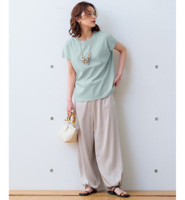 23区「【接触冷感/洗える】フレンチスリーブ IT TEE」|Tシャツ・カットソー|