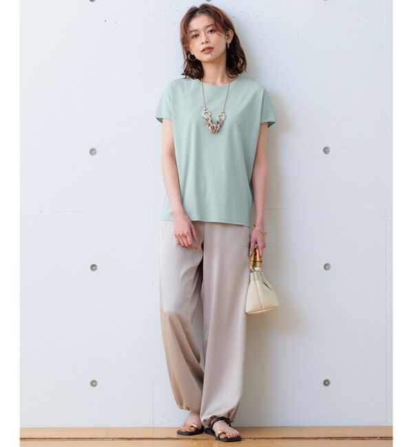 23区「【接触冷感/洗える】フレンチスリーブ IT TEE」|Tシャツ・カットソー|