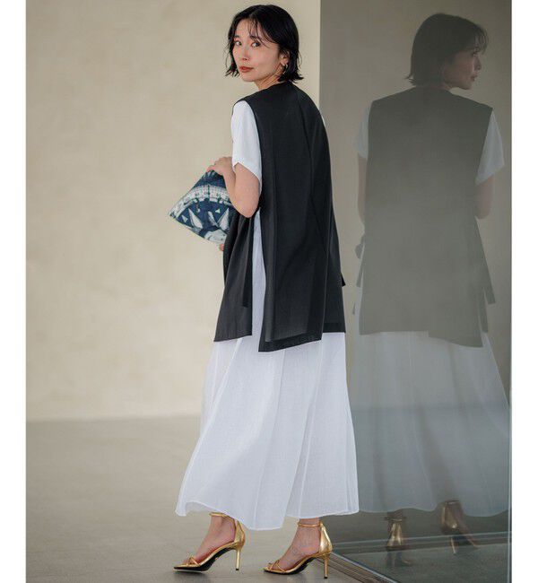 23区「【洗える】LIBECOリネン フレアスカート」|スカート|