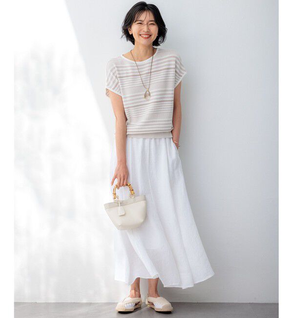23区「【洗える】LIBECOリネン フレアスカート」|スカート|