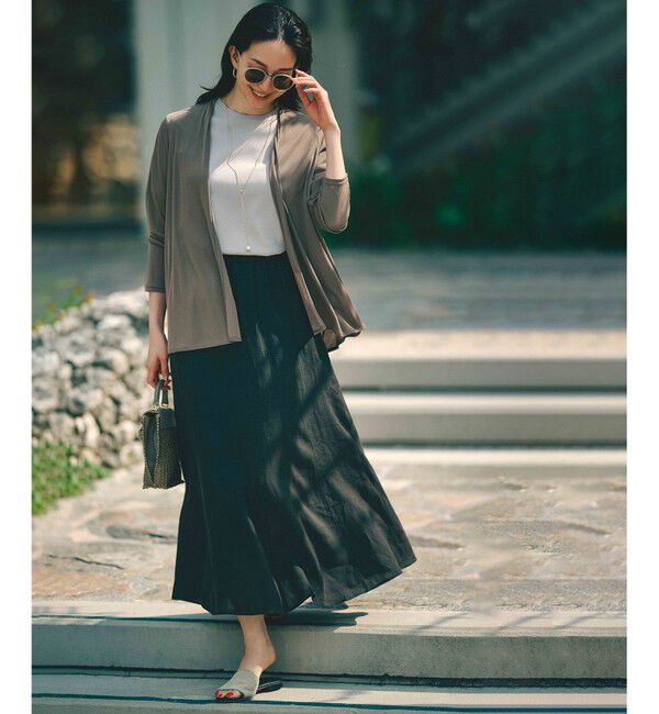 23区「【洗える】LIBECOリネン フレアスカート」|スカート|