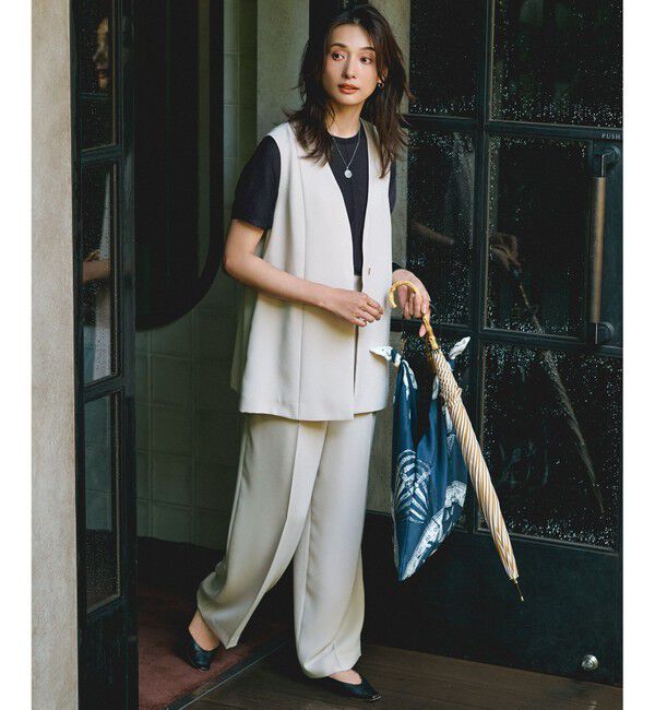 23区「【撥水加工/UVカット】キューティクルストレッチツイル ワイドパンツ」|その他|