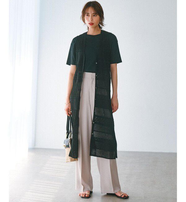 23区「【撥水加工/UVカット】キューティクルストレッチツイル ワイドパンツ」|その他|