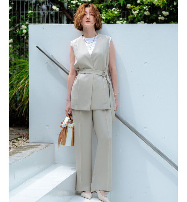 23区「【撥水加工/UVカット】キューティクルストレッチツイル ワイドパンツ」|その他|