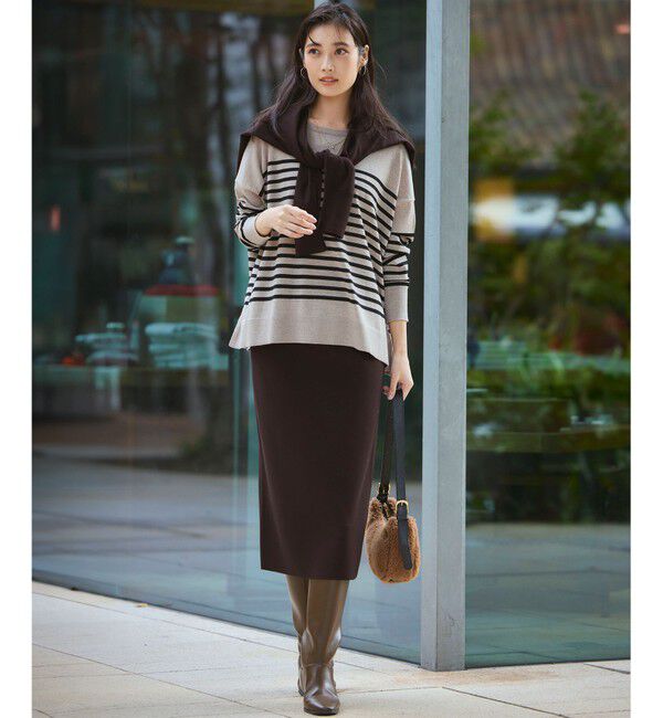 23区「【洗える】ヴィスコースストレッチ タイトスカート」|スカート|