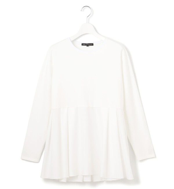 23区「【ご好評につき新色追加】ナチュラルコットンベアコンビ ペプラム カットソー」|Tシャツ・カットソー|