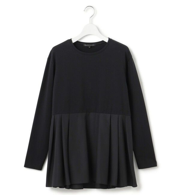 23区「【ご好評につき新色追加】ナチュラルコットンベアコンビ ペプラム カットソー」|Tシャツ・カットソー|