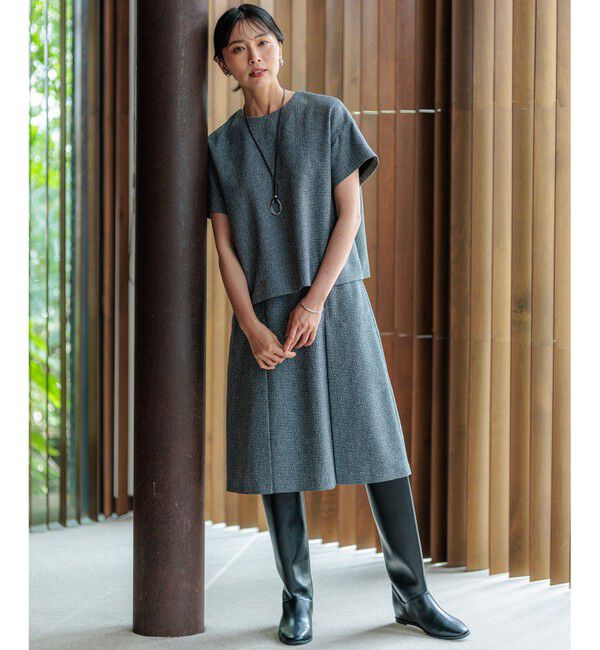 23区「【洗える】ツイーディーエトワール Aライン スカート」|スカート|