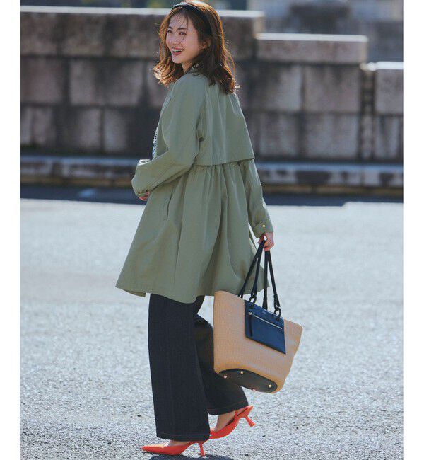 23区「【撥水加工】ライトツイル ノーカラーコート」|ノーカラーコート|