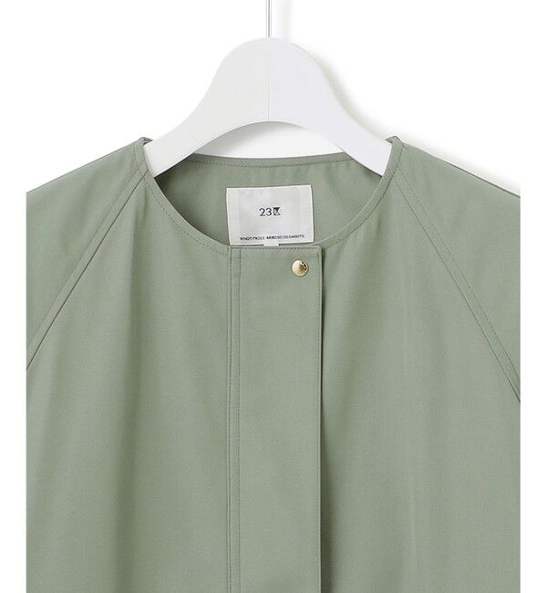 23区「【撥水加工】ライトツイル ノーカラーコート」|ノーカラーコート|