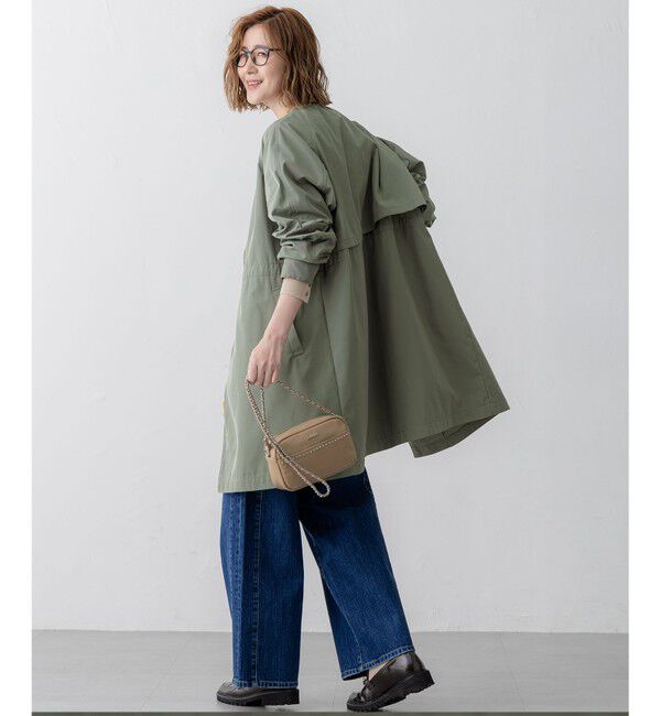 23区「【撥水加工】ライトツイル ノーカラーコート」|ノーカラーコート|