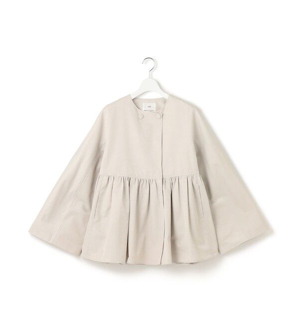 23区「【VERYコラボ/撥水加工】グロッシーツイル アウター」|ノーカラーコート|