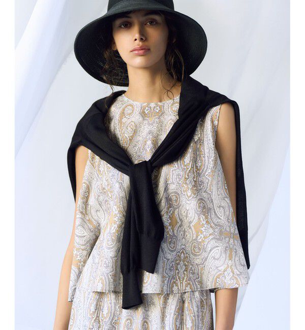 23区「【洗える】Rattiドローイングペイズリープリント スカート」|スカート|