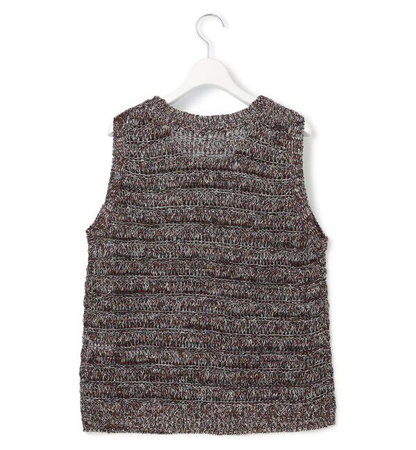 23区「【洗える】テープミックススカシ ノースリーブ ニット」|ニット・セーター|