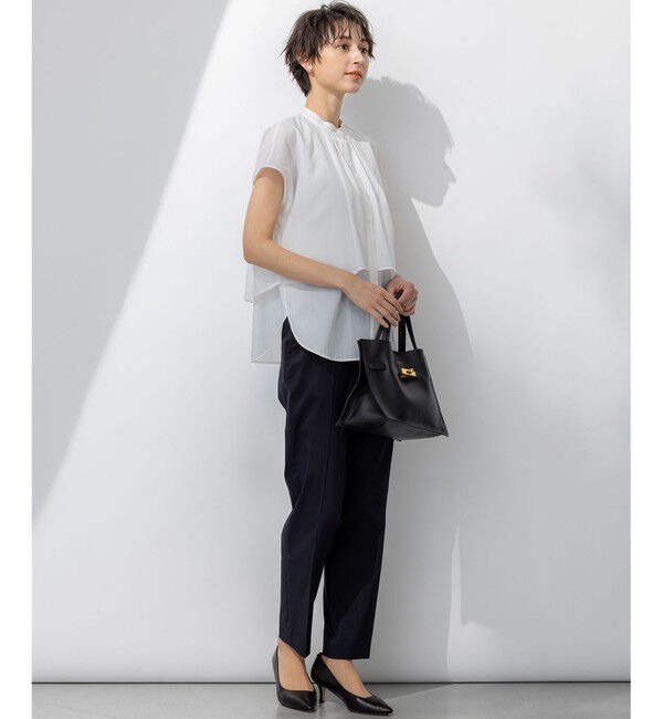 23区「【撥水加工/洗える】シアーナイロンツイル レイヤード ブラウス」|シャツ・ブラウス|