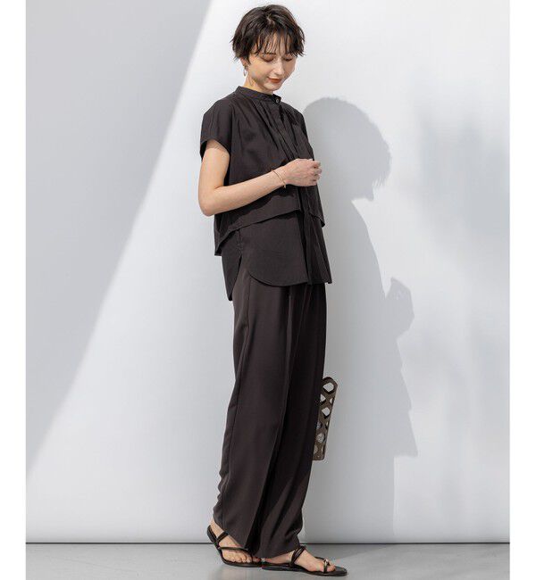 23区「【撥水加工/洗える】シアーナイロンツイル レイヤード ブラウス」|シャツ・ブラウス|