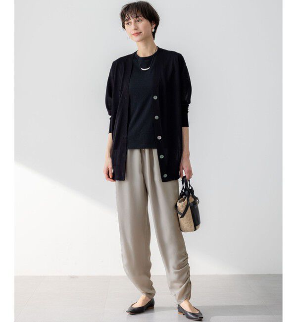 23区「【接触冷感/洗える】フィブリルツイル シャーリング パンツ」|その他|