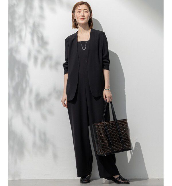 23区「【一部店舗限定/吸水速乾/UVカット/接触冷感/洗える】ストレッチジョーゼット オールインワン」|オールインワン|