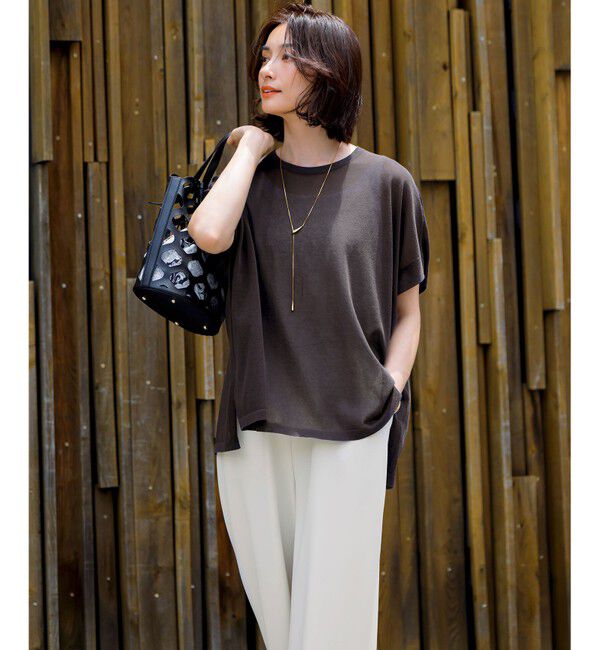 23区「【一部店舗限定/吸水速乾/UVカット/接触冷感/洗える】ストレッチジョーゼット オールインワン」|オールインワン|