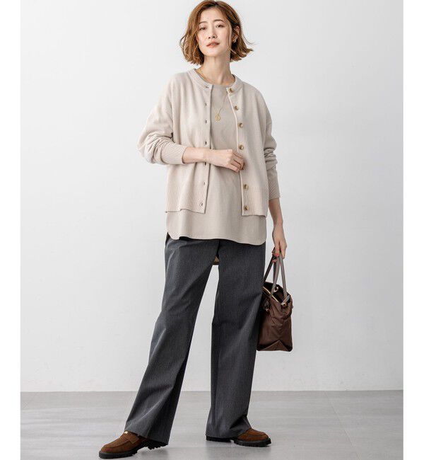 23区「【見上愛さん着用/STORY掲載】ピュアカシミヤ クルーネック カーディガン」|カーディガン|