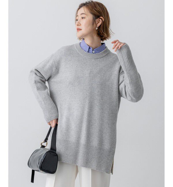 23区「【見上愛さん着用/Oggi掲載/洗える】カシミヤブレンド サイドジップ  ニットチュニック」|ニット・セーター|ﾗｲﾄｸﾞﾚ