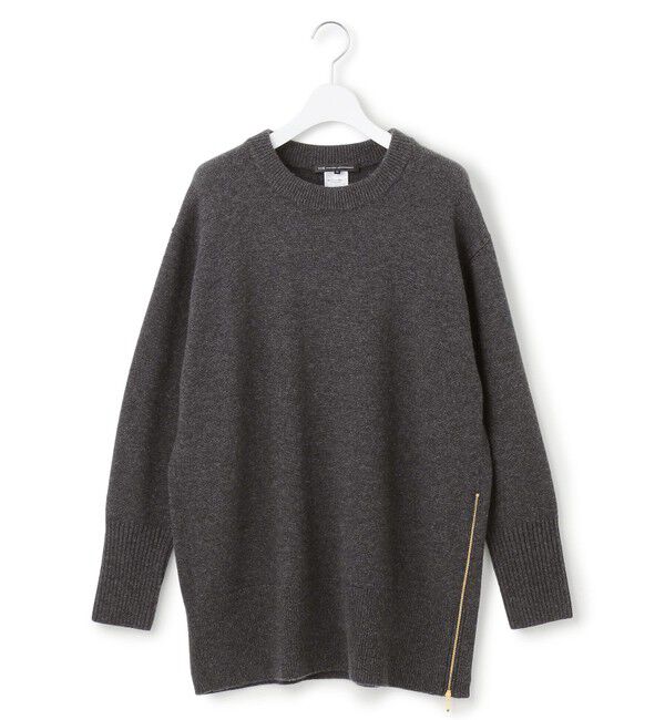 23区「【見上愛さん着用/Oggi掲載/洗える】カシミヤブレンド サイドジップ  ニットチュニック」|ニット・セーター|