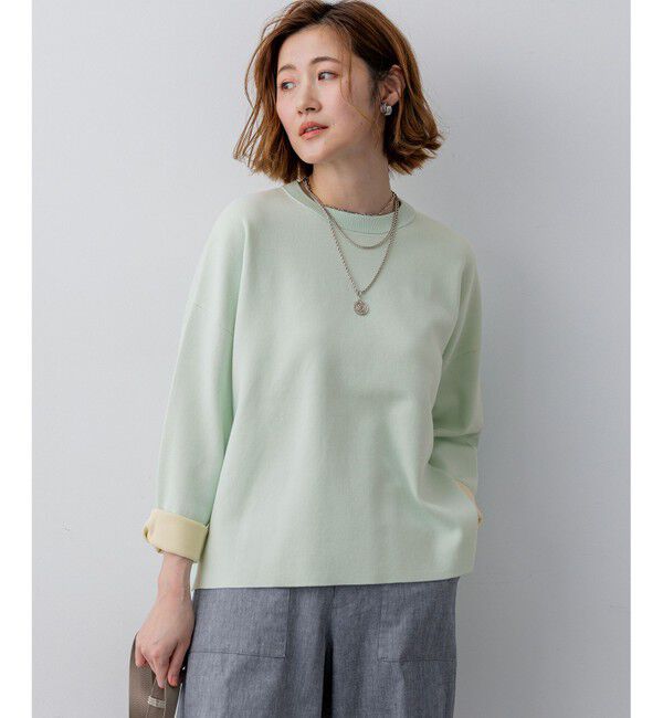 23区「バイカラーダブルフェイス ニット」|ニット・セーター|ｱｲｽｸﾞﾘ