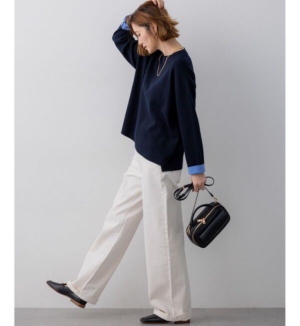 23区「バイカラーダブルフェイス ニット」|ニット・セーター|