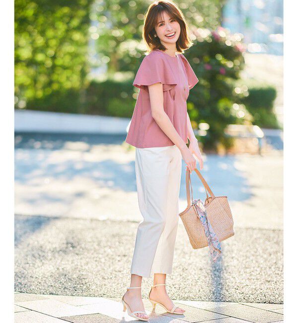 ANY SIS「【接触冷感】美人 フリルスリーブ カットソー」|Tシャツ・カットソー|