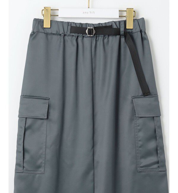 any SiS「【WEB・一部店舗限定】サテンカーゴ スカート」|スカート|