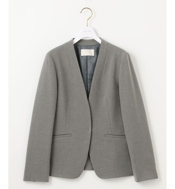 ANY SIS「【保温効果/ストレッチ】シリーズ累計13万枚突破！ビューティサーモ ノーカラージャケット」|ノーカラージャケット|