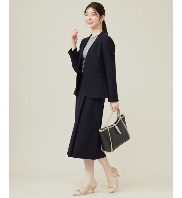 ANY SIS「【保温効果/ストレッチ】シリーズ累計13万枚突破！ビューティサーモ ノーカラージャケット」|ノーカラージャケット|