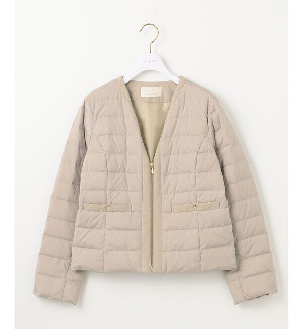 any SiS「【撥水・洗える】2WAYノーカラーダウン ジャケット」|ダウン|