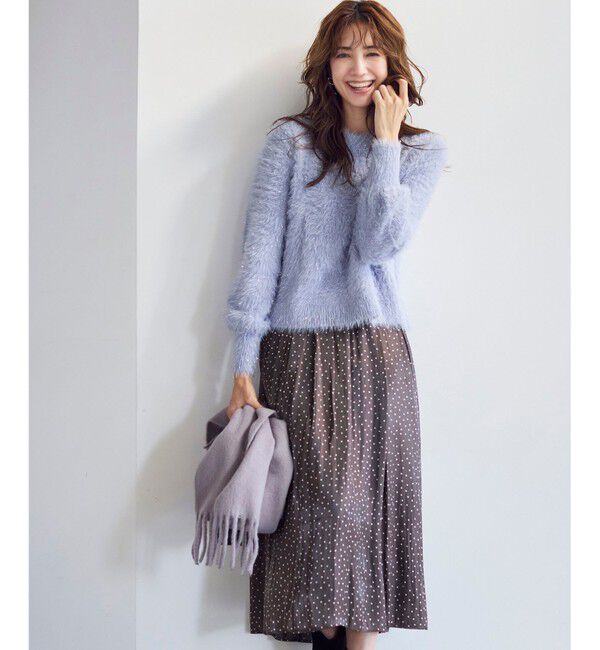 ANY SIS「【洗える】フィルムラメシャギー ニット」|ニット・セーター|