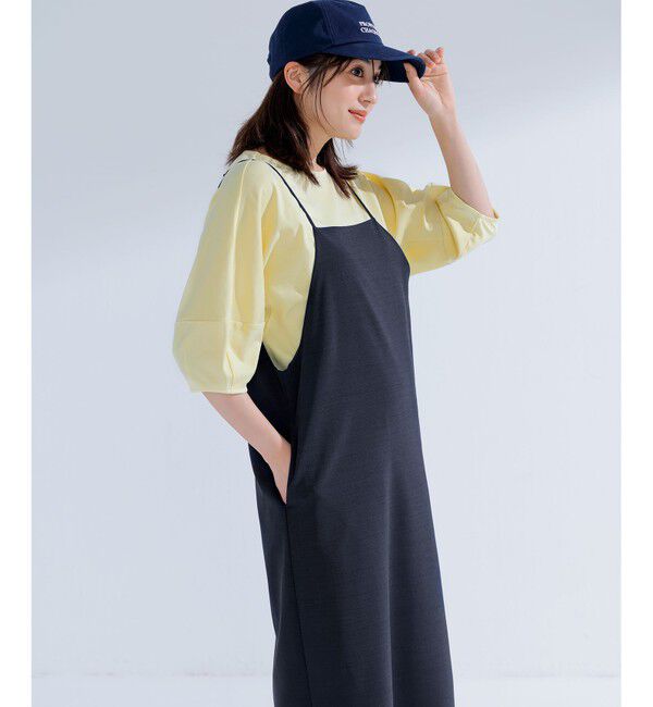 ANY SIS「【撥水・汗ジミ防止・UVケア・洗える】スーピマスムース クロップド Tシャツ」|Tシャツ・カットソー|