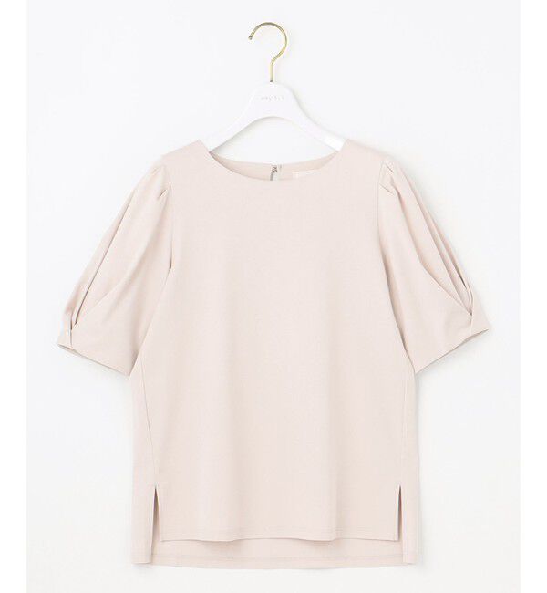 ANY SIS「【撥水・汗ジミ防止・UVケア・洗える】スーピマスムース 袖タック Tシャツ」|Tシャツ・カットソー|