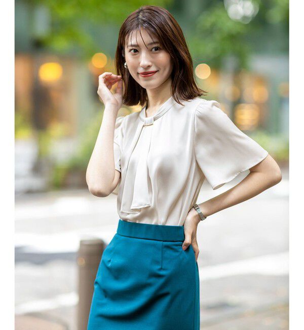 ANY SIS「【洗える】4WAY半袖 ボウブラウス」|シャツ・ブラウス|